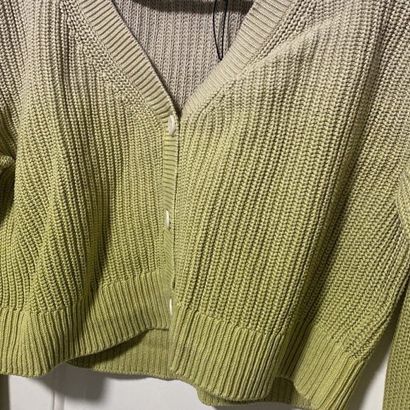 Weekday green ombré cardigan size S - Picture 3 of 4